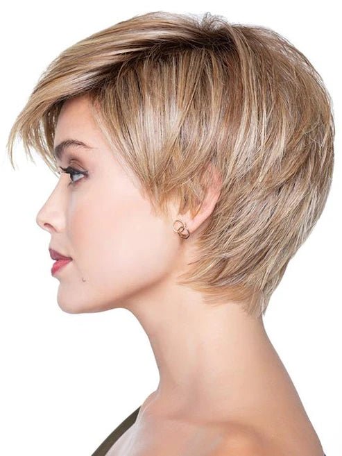 Angled Pixie: Synthetic Wig | Heat Friendly, Basic Cap