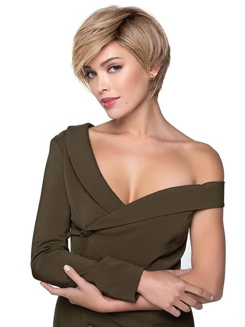 Angled Pixie: Synthetic Wig | Heat Friendly, Basic Cap