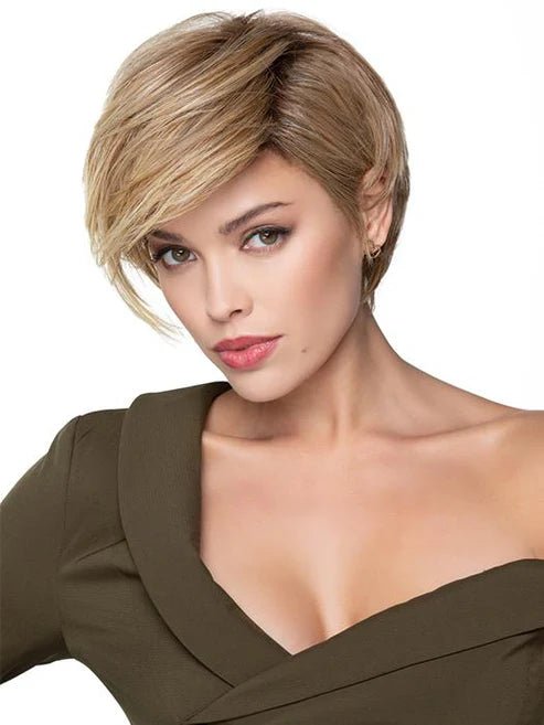 Angled Pixie: Synthetic Wig | Heat Friendly, Basic Cap