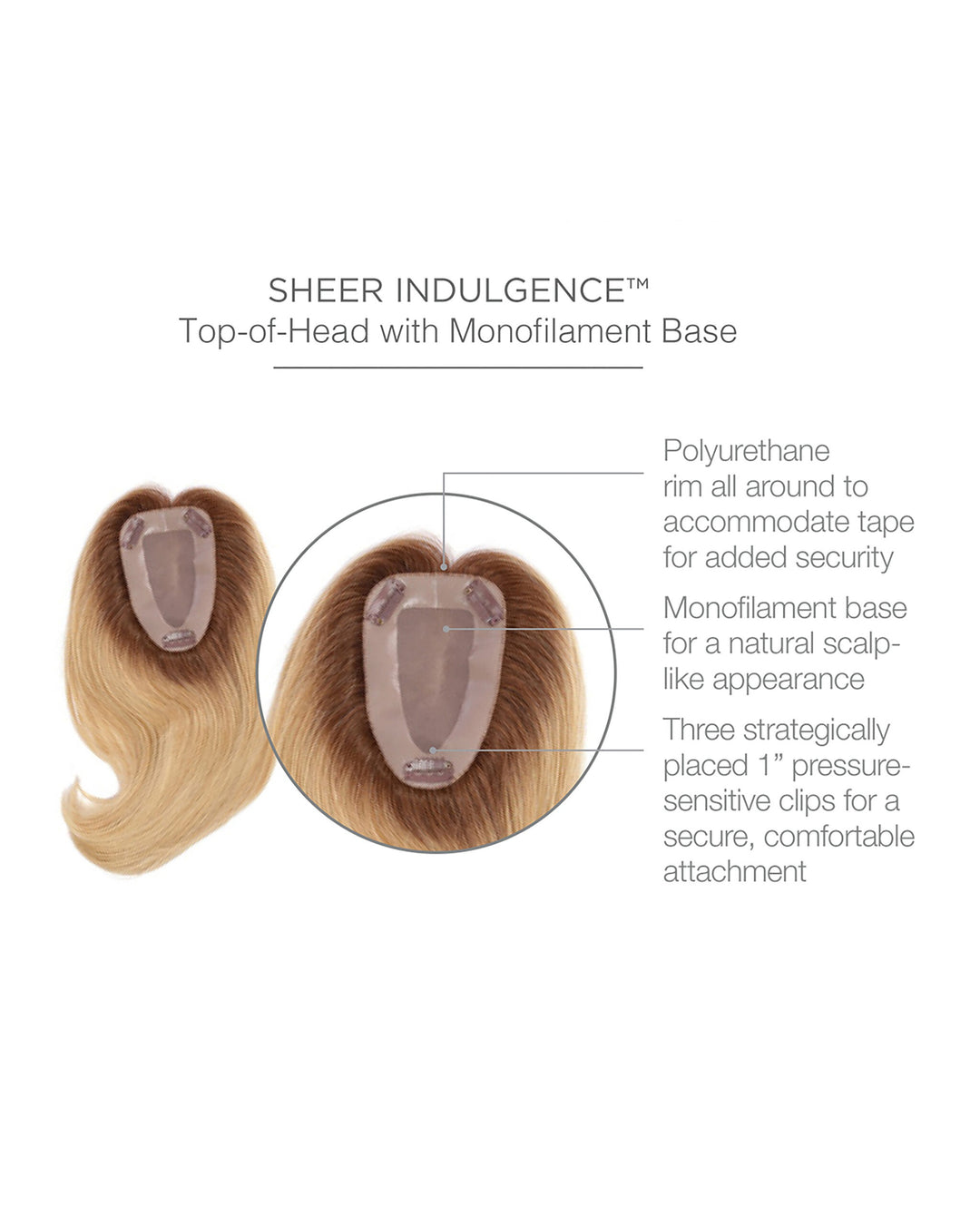 Charmed Life 12″: Human Hair Topper | Mono Top