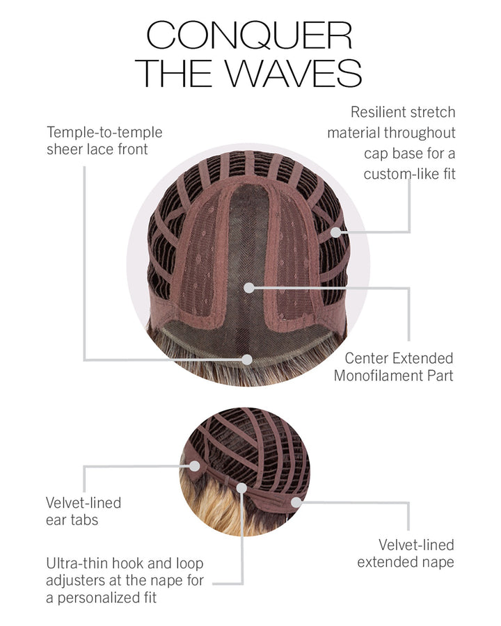 Conquer The Waves: Synthetic Wig | Heat Friendly, Lace Front, Mono Part