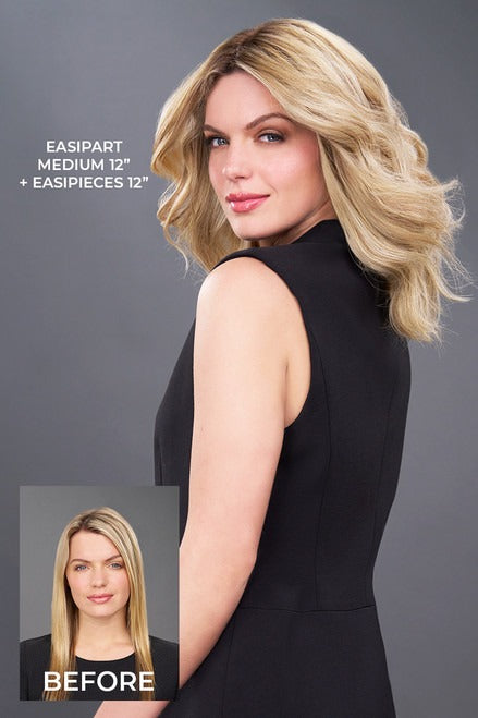 EasiPart Medium 12": Remy Human Hair Topper | Mono Top