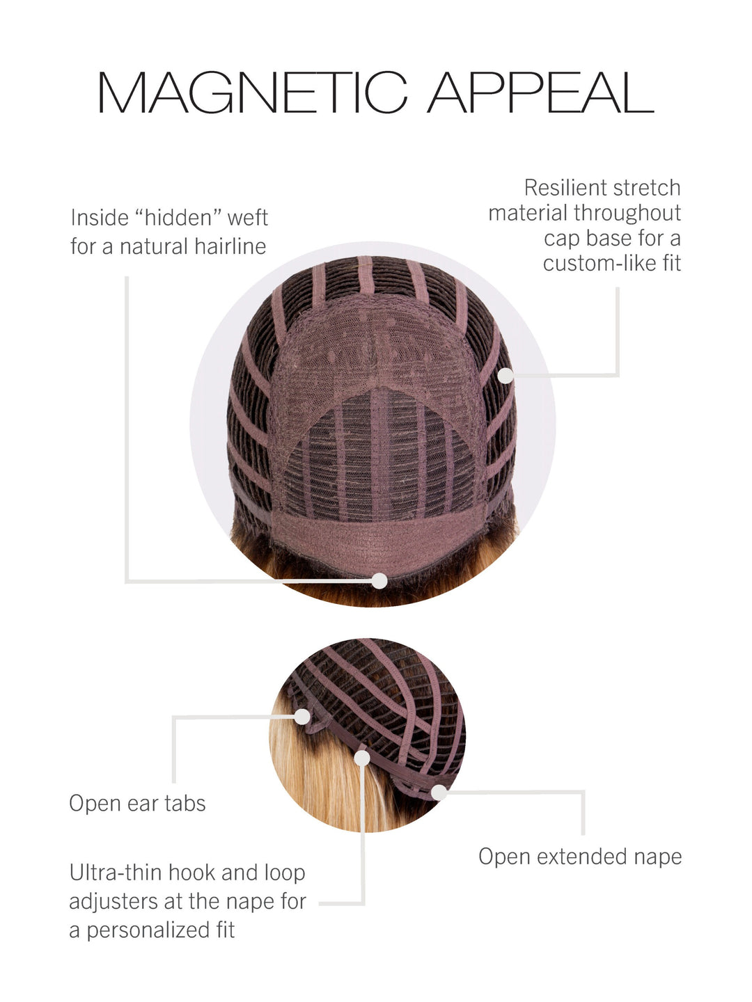 Magnetic Appeal: Synthetic Wig | Heat Friendly, Basic Cap