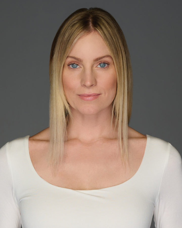 Top Billing Wavy 14″: Synthetic Topper | Heat Friendly, Lace Front, Mono Top