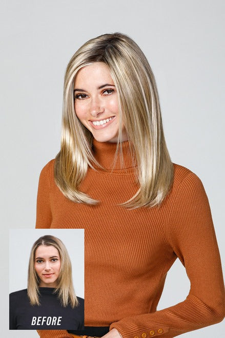 Top  Coverage 18": Synthetic Topper | Lace Front, Hand‑Tied