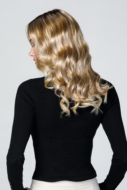 Top Coverage Wavy 18": Synthetic Topper | Lace Front, Hand‑Tied