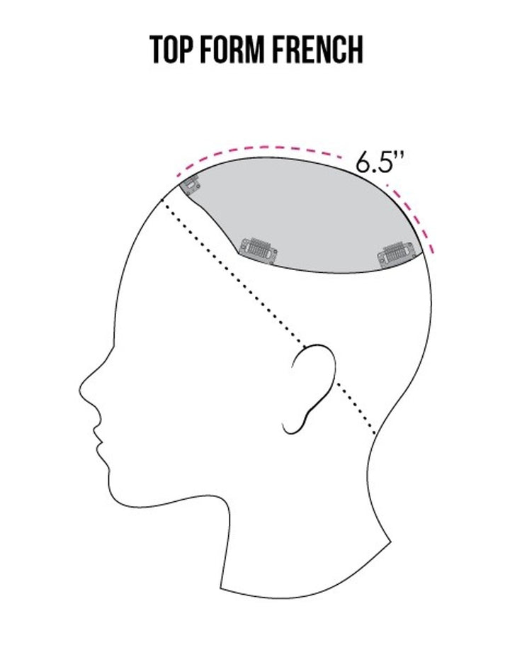 Top Form French 12": Remy Human Hair Topper | Lace Front