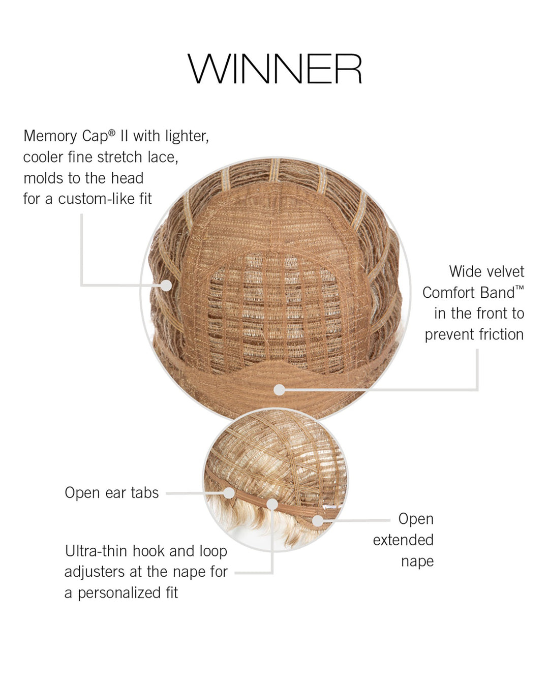Winner-Up Ultra Petite: Synthetic Wig | Basic Cap