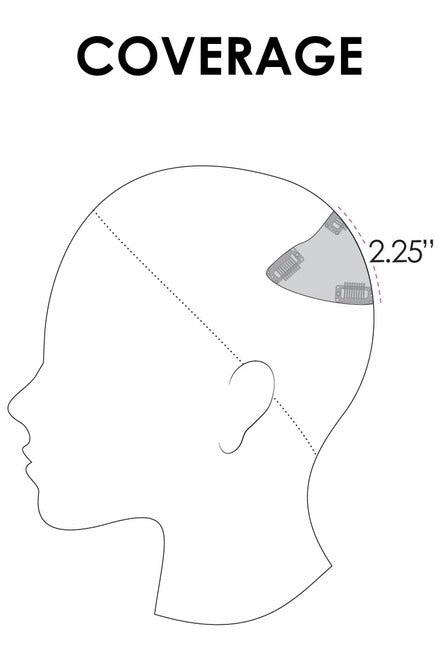 easiCrown HH 18": Remy Human Hair Topper | Mono Top