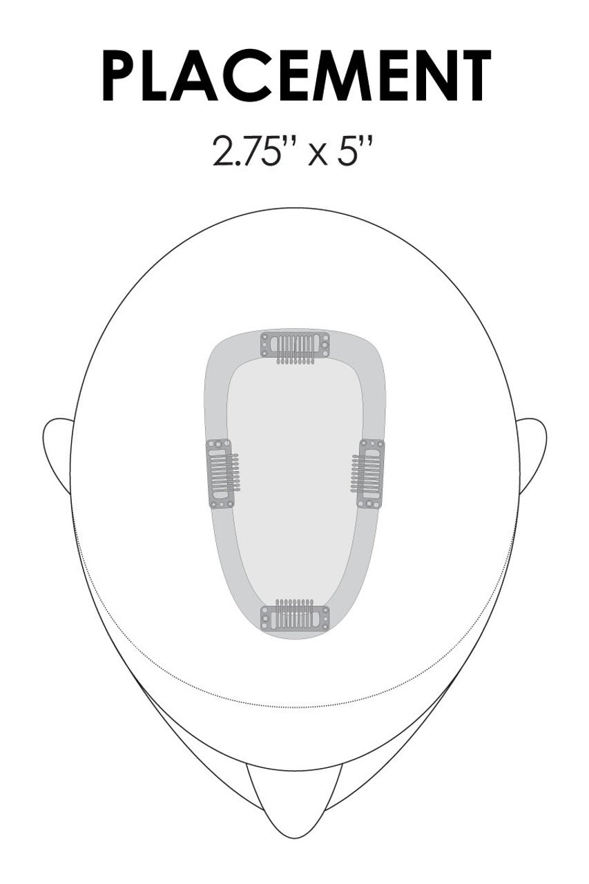 easiPart 12": Remy Human Hair Topper