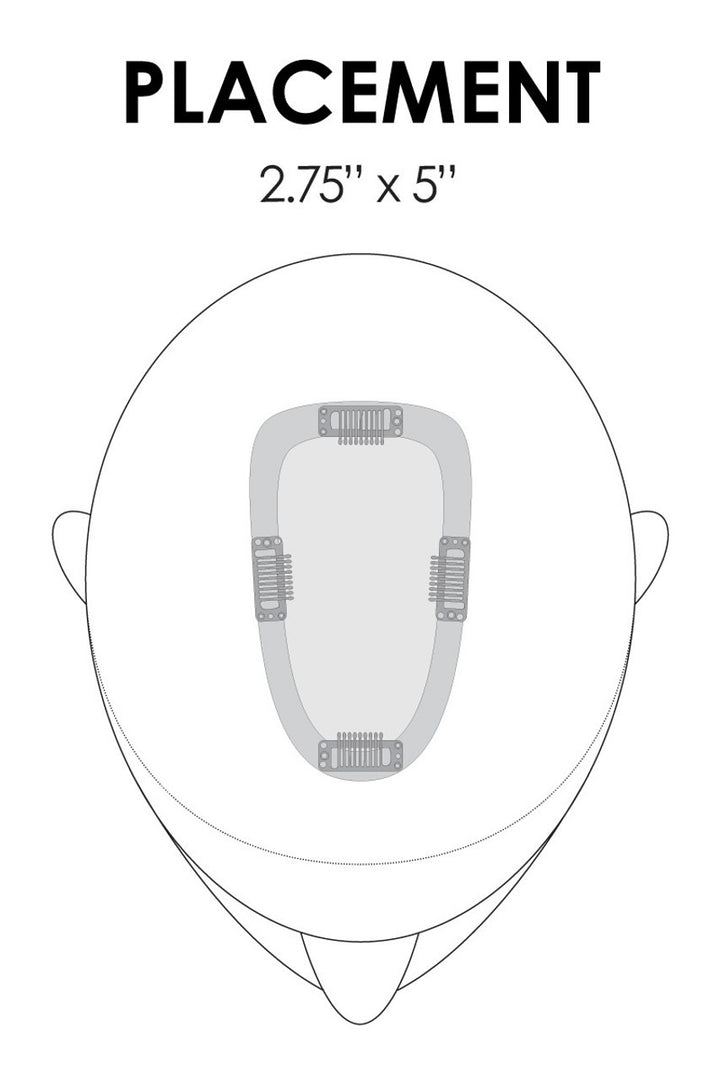 easiPart 12": Remy Human Hair Topper
