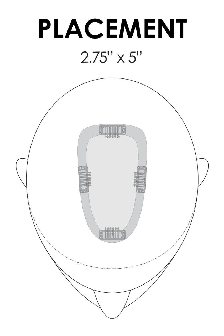 easiPart French 8": Remy Human Hair Topper