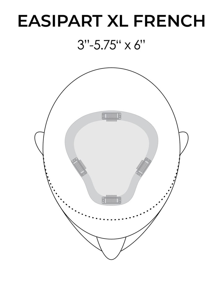 easiPart French XL 12": Remy Human Hair Topper