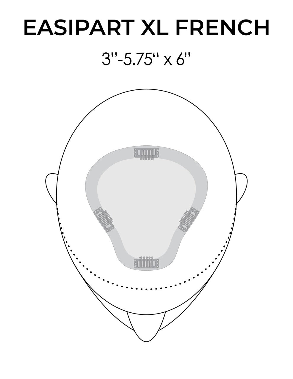 easiPart French XL 18": Remy Human Hair Topper